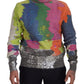 Dolce & Gabbana Multicolor Turtleneck TV Motive Sweater