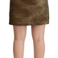 Boutique Moschino Elegant High-Waisted Gold-Black Skirt