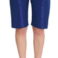 Ermanno Scervino Chic Blue Mid Waist Shorts