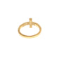 Nialaya Elegant Gold Plated Sterling Silver CZ Ring