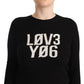 Valentino Elegant Black Long Sleeve Pullover Sweater