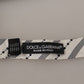Dolce & Gabbana White Black Polka Dot 100% Silk Neck Papillon Bow Tie
