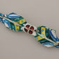 Dolce & Gabbana Multicolor Majolica Print Adjustable Papillon Bow Tie