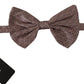 Dolce & Gabbana Gray Fantasy Print Adjustable Neck Papillon Bow Tie