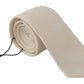 Dolce & Gabbana Off-White 100% Silk Slim Adjustable  Accessory Necktie