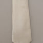 Dolce & Gabbana Off-White 100% Silk Slim Adjustable  Accessory Necktie