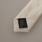 Dolce & Gabbana Off-White 100% Silk Slim Adjustable  Accessory Necktie