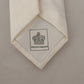 Dolce & Gabbana Off-White 100% Silk Slim Adjustable  Accessory Necktie
