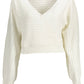 Kocca Chic White Long-Sleeved V-Neck Shirt