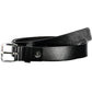 Calvin Klein Elegant Black Leather Belt with Metal Buckle