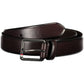 Tommy Hilfiger Elegant Brown Leather Belt with Metal Buckle