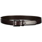 Tommy Hilfiger Elegant Brown Leather Belt with Metal Buckle