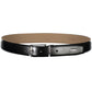 Calvin Klein Sleek Black Leather Belt with Logo Buckle