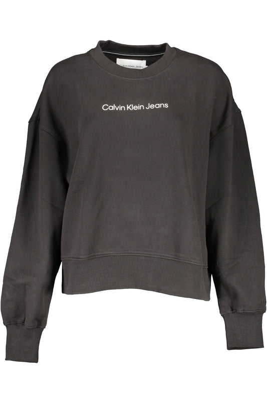 Calvin Klein Elegant Black Cotton Sweatshirt for Women