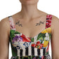 Dolce & Gabbana Elegant Patchwork Mini Dress in Vibrant Multicolor