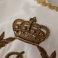 Dolce & Gabbana Elegant Silk Blouse with Gold Crown Embroidery