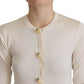 Dolce & Gabbana Elegant Off-White Silk Cardigan