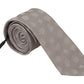 Dolce & Gabbana Elegant Silk Gray Crown Print Bow Tie