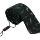 Dolce & Gabbana Black Bottle Fantasy Print Silk Adjustable Accessory Tie