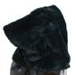 Dolce & Gabbana Exclusive Green Weasel Fur Hooded Scarf