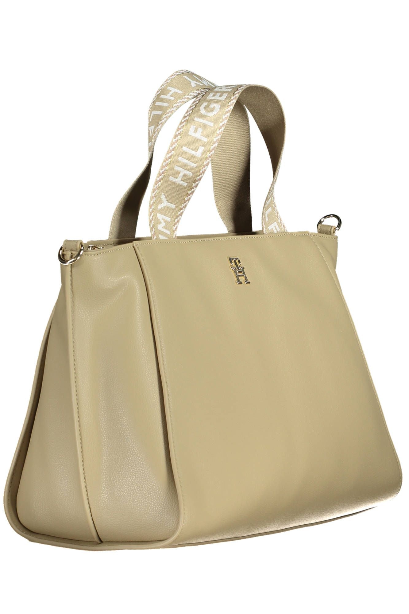 Tommy Hilfiger Beige Polyester Women Handbag