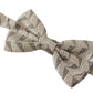 Dolce & Gabbana Gray 100% Silk Adjustable Neck Papillon Bow Tie