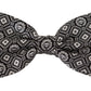 Dolce & Gabbana Black white 100% Silk Adjustable Neck Papillon Tie