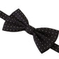 Dolce & Gabbana Black White Polka Dot 100% Silk Neck Papillon Tie