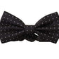 Dolce & Gabbana Black White Polka Dot 100% Silk Neck Papillon Tie