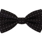 Dolce & Gabbana Black White Polka Dot 100% Silk Neck Papillon Tie