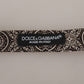 Dolce & Gabbana Black white 100% Silk Adjustable Neck Papillon Tie