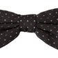 Dolce & Gabbana Gray Polka Dot 100% Silk Neck Papillon Tie