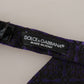 Dolce & Gabbana Blue Geometric Silk Adjustable Neck Papillon Tie