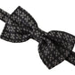 Dolce & Gabbana Black White Polka Dot 100% Silk Neck Papillon Tie
