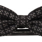 Dolce & Gabbana Black White Polka Dot 100% Silk Neck Papillon Tie