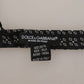 Dolce & Gabbana Black White Polka Dot 100% Silk Neck Papillon Tie