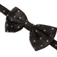 Dolce & Gabbana Elegant Black Silk Polka Dot Bow Tie