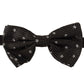 Dolce & Gabbana Elegant Black Silk Polka Dot Bow Tie