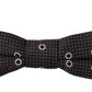 Dolce & Gabbana Black White Polka Dot 100% Silk Neck Papillon Tie
