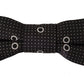 Dolce & Gabbana Black White Polka Dot 100% Silk Neck Papillon Tie