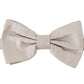 Dolce & Gabbana Gray 100% Silk Adjustable Neck Papillon Tie
