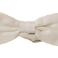 Dolce & Gabbana Elegant Off White Silk Bow Tie