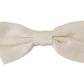 Dolce & Gabbana Elegant Off White Silk Bow Tie