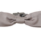 Dolce & Gabbana Silver 100% Silk Slim Adjustable Neck Papillon Tie