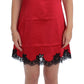 Dolce & Gabbana Red Silk Lace Chemise Dress