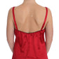 Dolce & Gabbana Red Silk Lace Chemise Dress