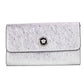 Versace Small Metallic Silver Lamb Leather Medusa Clutch Crossbody Wallet Bag