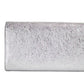 Versace Small Metallic Silver Lamb Leather Medusa Clutch Crossbody Wallet Bag