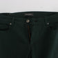 Ermanno Scervino Chic Green Straight Cut Jeans