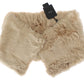 Dolce & Gabbana Elegant Alpaca Fur Shoulder Wrap in Beige